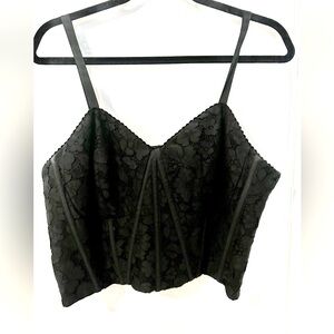 Corset cropped lace top